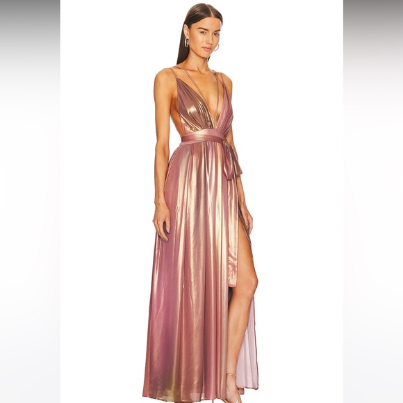 Michael Costello x Revolve metallic maxi dress - Picture 2 of 3